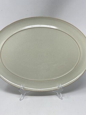 Denby Linen Stoneware Oval Serving Platter